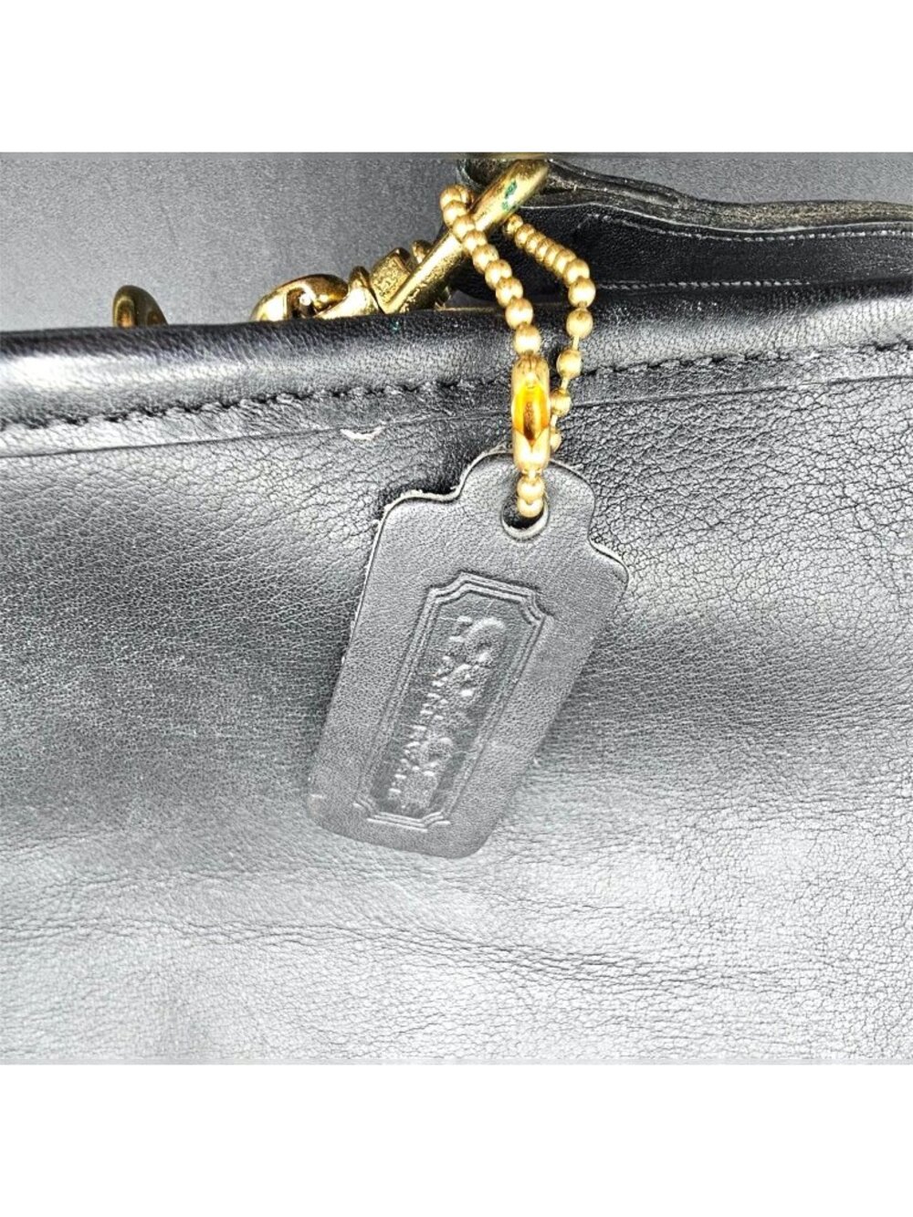 Vintage Coach Leatherware Black Leather Companion Crossbody Bag with Dust Bag - Picture 4 of 6